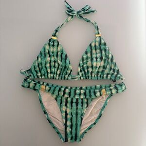 ViX Paula Hermanny Bia Bikini Set Mint/Black Size D/Large